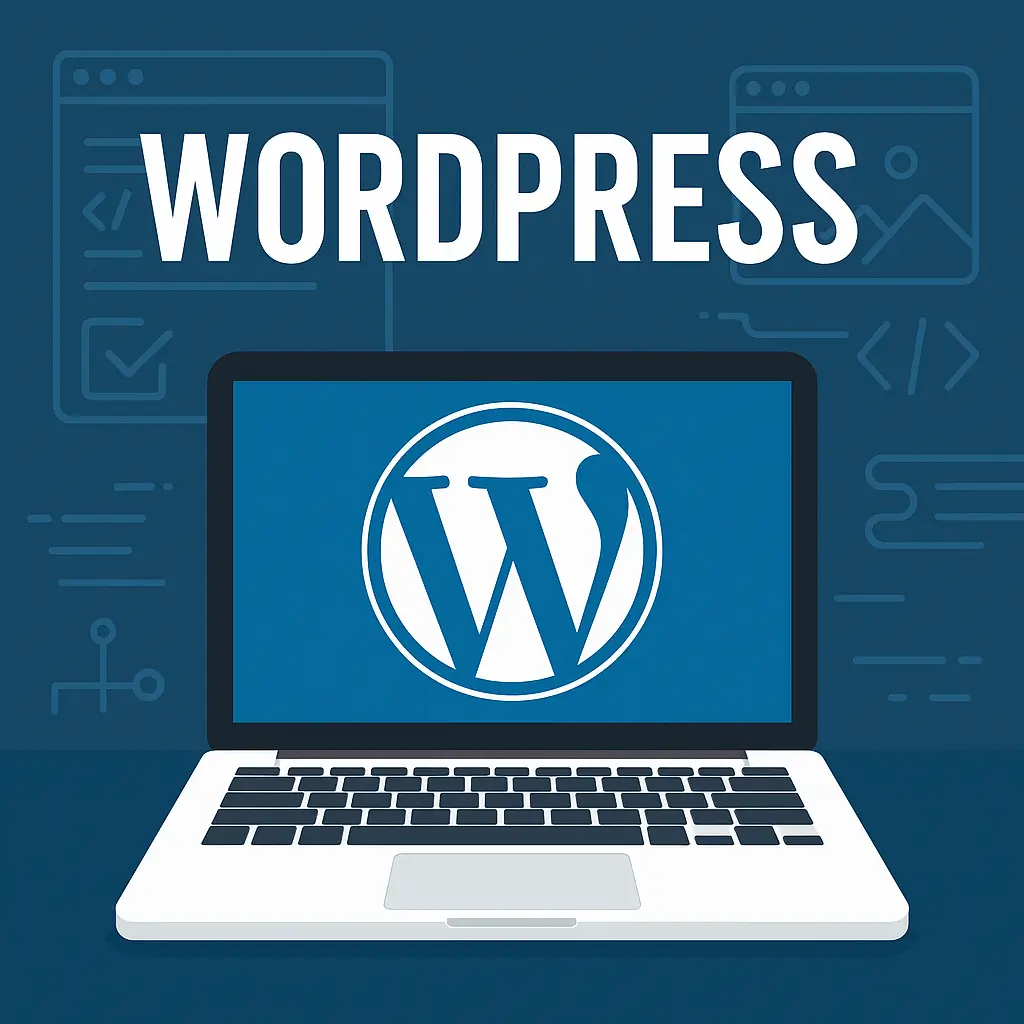 : A WordPress rendszer vizuális bemutatója, amely különböző weboldal-szerkezeti elemeket, bővítményeket és sablonokat tartalmaz.